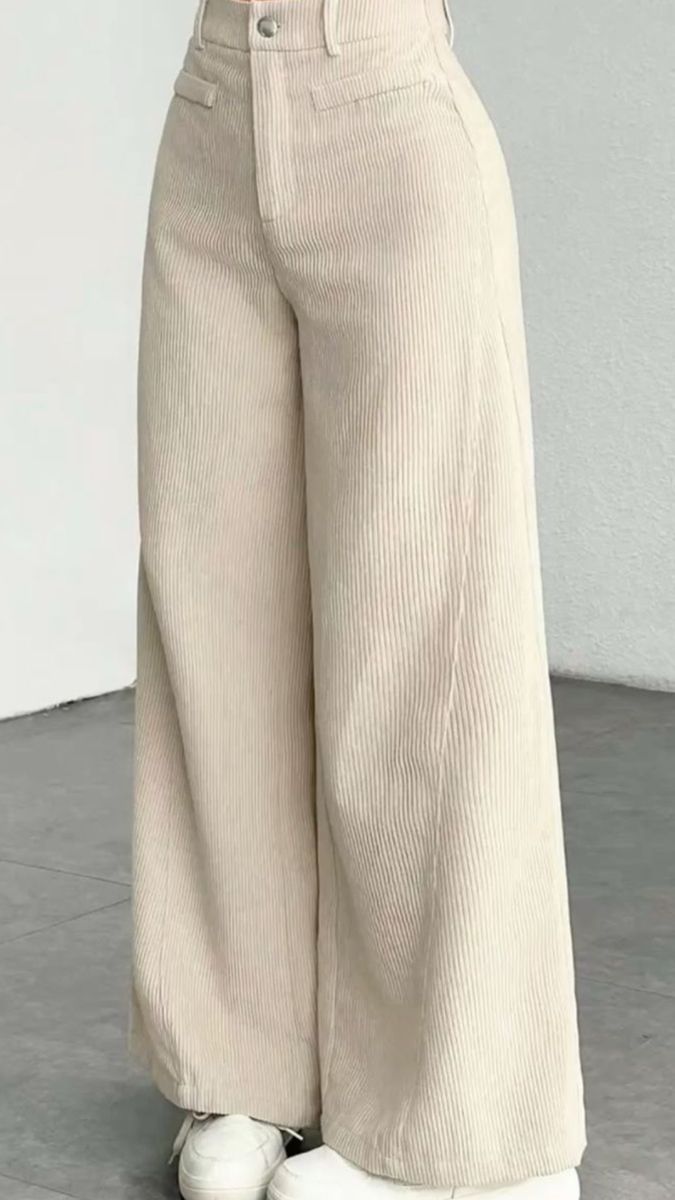 Women’s High-Waist Ribbed Wide Leg Jeans